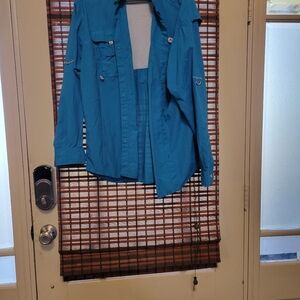 Columbia Men's Blue Utility Shirt Jacket